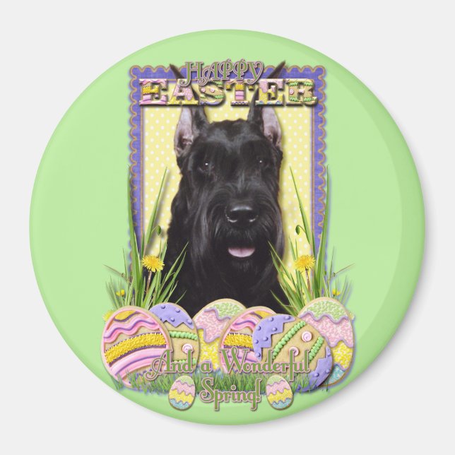 Ostereier - Schnauzer Magnet (Vorne)