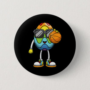 Ostereier spielen Bysketbyll Sportjunge Männer Kin Button