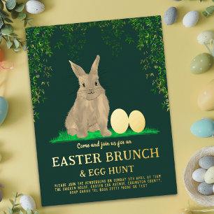 Ostereier-Suche Frühjahrs-Brunch Süßer Hase Eier G Folie Einladungspostkarte