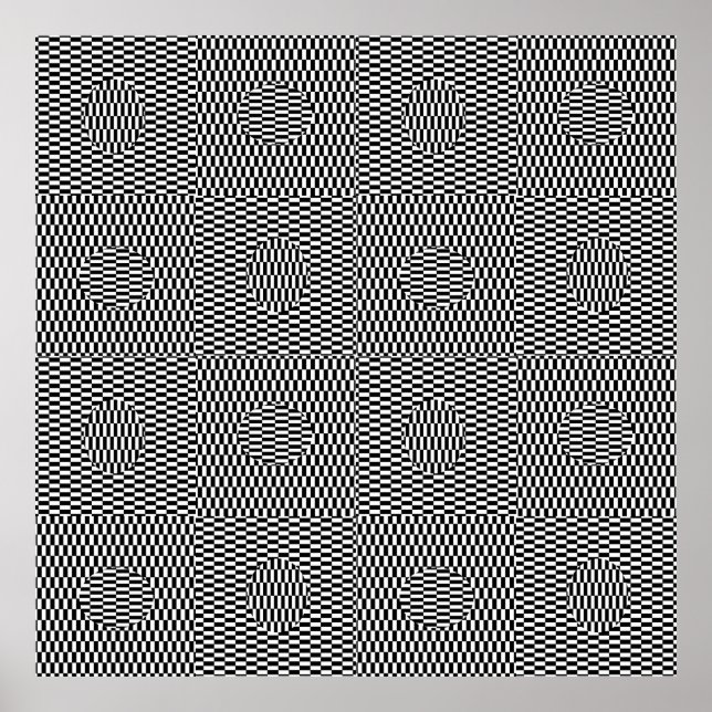 Ostereier-Suche OpArt Poster (Vorne)