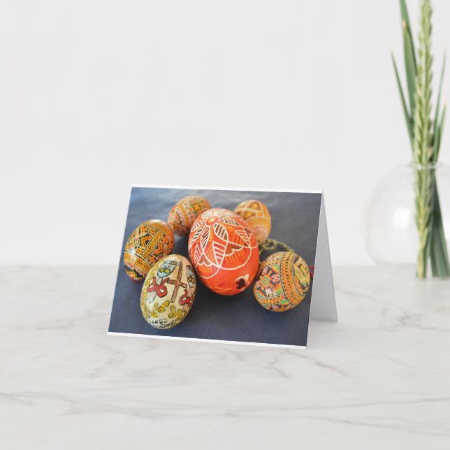 Ostereier Ukraine Feiertagskarte (Vorderseite)