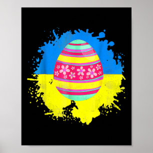 Ostereier Ukraine-Flagge  Poster