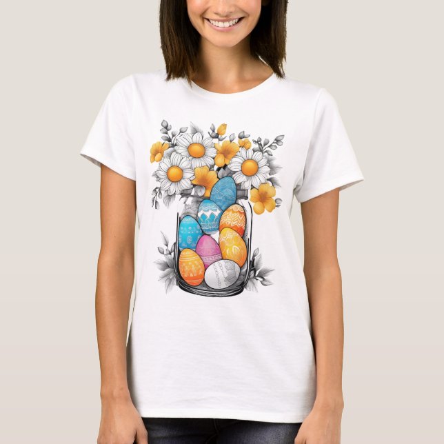 Ostereier und Blume T-Shirt (Vorderseite)