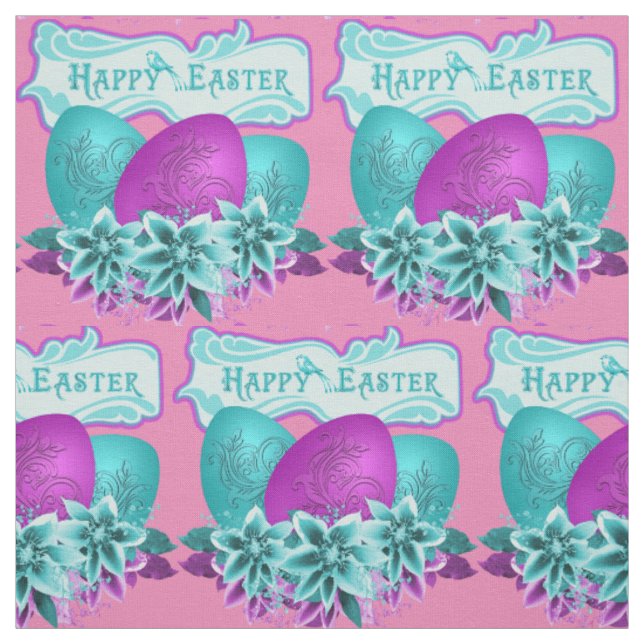 Ostereier und Blume zu Ostern 4,5" Stoff (Muster)
