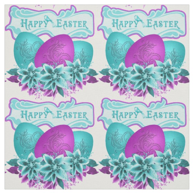 Ostereier und Blume zu Ostern 4,5" Stoff (Muster)