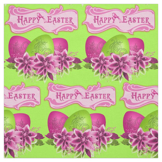 Ostereier und Blume zu Ostern 4,5" Stoff (Muster)