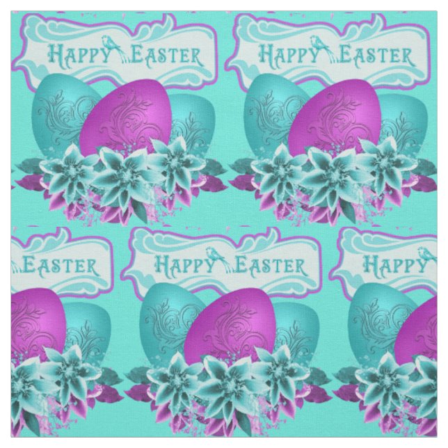 Ostereier und Blume zu Ostern 4,5" Stoff (Muster)