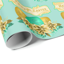 Ostereier und Blume zu Ostern Geschenkpapier