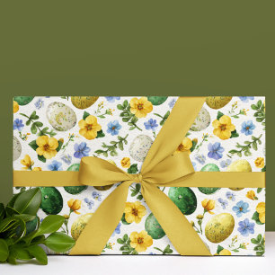 Ostereier- und Blumenmuster Osterverpackungspapi Geschenkpapier