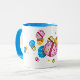 Ostereier und Gänseblümchen Tasse