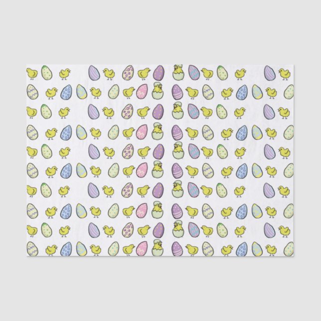 Ostereier und Küken-Seidenpapier Seidenpapier (Vorderseite)