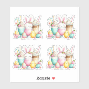 Ostereier und Leckereien Aufkleber