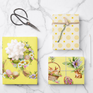 Ostereier und Niedliche Bunnies Geschenkpapier Set