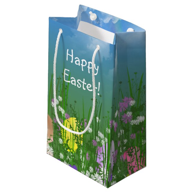 Ostereier und Sonnige Kleine Geschenktüte (Vorderseite Schrägansicht)