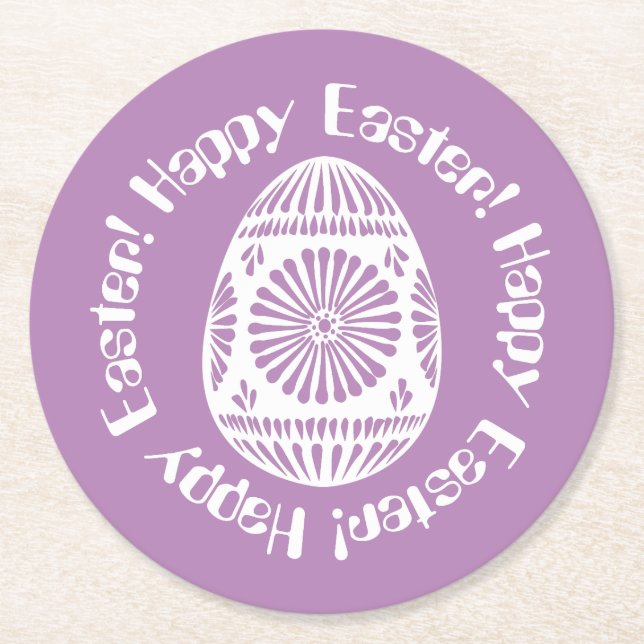 Ostereier-Untersetzer 2 Runder Pappuntersetzer (Vorderseite)