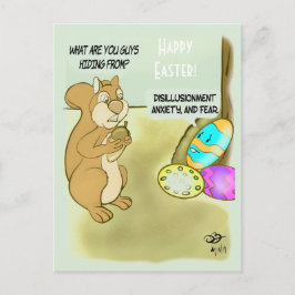 Ostereier verstecken postkarte