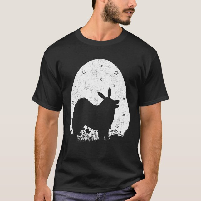 Ostereier Vintag Retrostil Samoyed Dog Oster T-Shirt (Vorderseite)