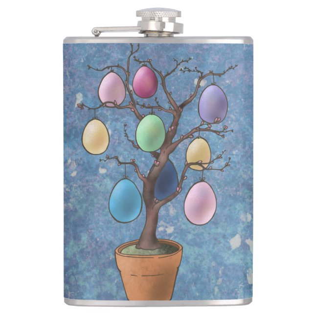 Ostereierbaum Flachmann (Vorderseite)