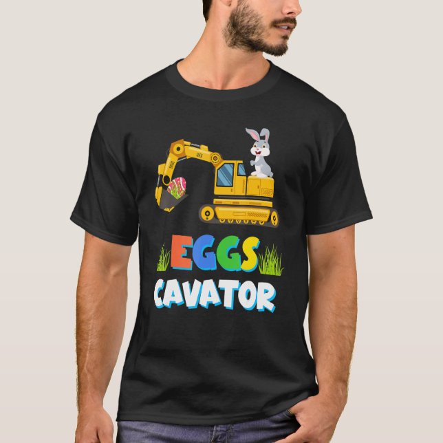 Ostereierjagd für Kleinkinder-Baggerjungs T-Shirt (Vorderseite)