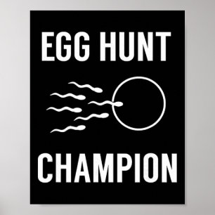 Ostereiersuche-Champion Lustiger Vater Ostern Schw Poster