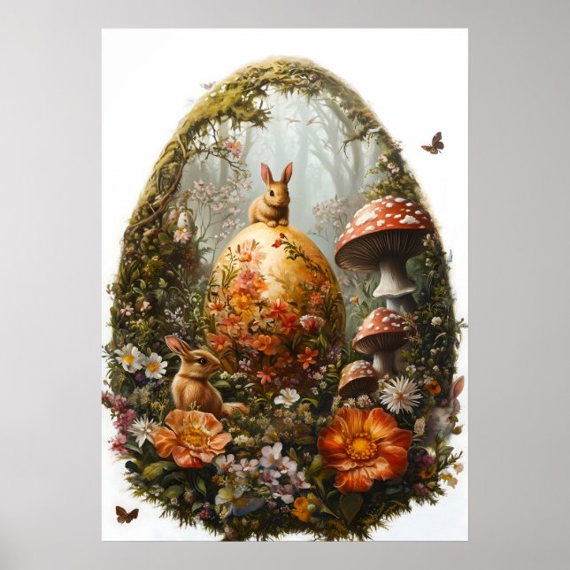 Ostereierwald Mauer Kunst Poster (Vorne)