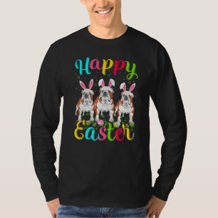 Ostereig Bunny English Bulldog Happy Osterfest T-Shirt