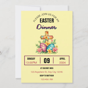 Ostereinladungskarte für Cross Eggs Einladung
