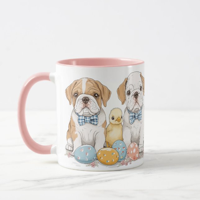 Osterenglische Bulldogs Tasse (Links)