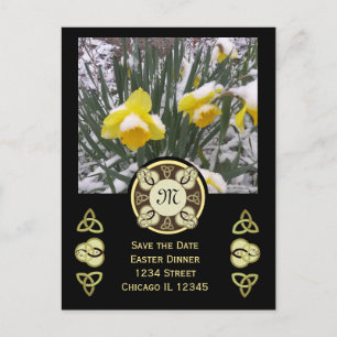 Osteressen Trinity Knot W Foto & Monogramm Postkarte