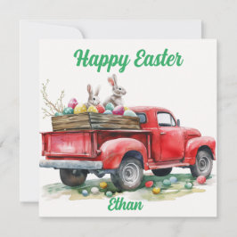 Osterfahrer mit Eierkarte, Frohe Ostern Feiertagskarte