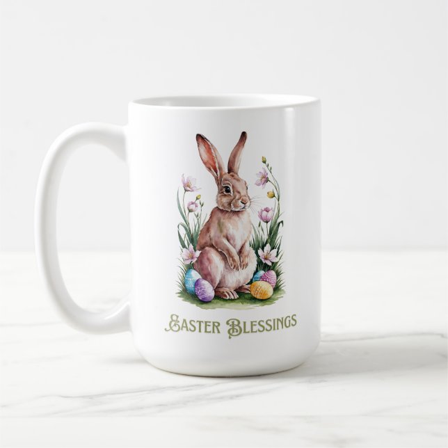 Osterfarben Bunny & Blume Kaffeetasse (Links)