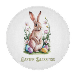 Osterfarben Bunny & Blume Schneidebrett