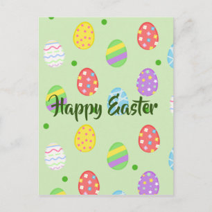 Osterfarbene Eier Festlich Postkarte