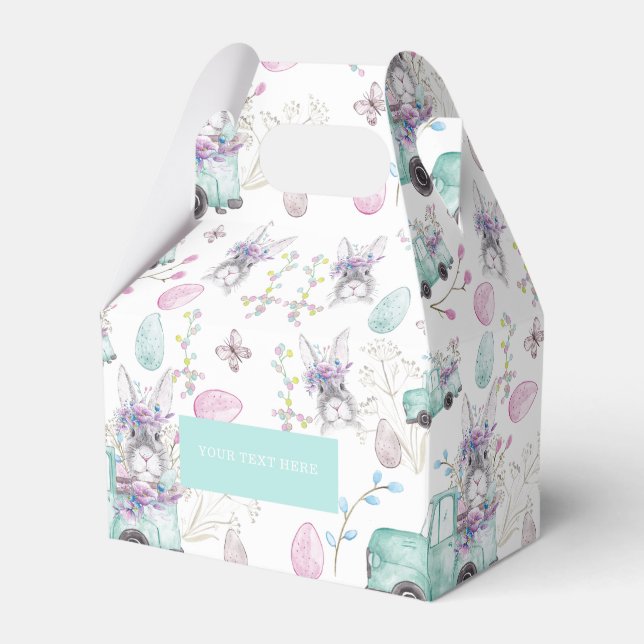 Osterfarbene Elemente Geschenkschachtel (Vorderseite)