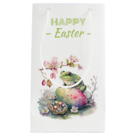Osterfarbene Froscheier & Blume - Kleine Geschenktüte