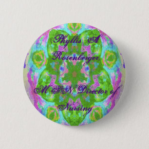 Osterfarbenes Kaleidoskop-Designbild Button