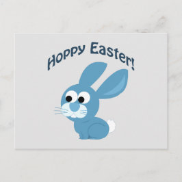 Osterfeier! Blue Rabbit Feiertagspostkarte
