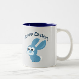 Osterfeier! Blue Rabbit Zweifarbige Tasse