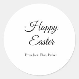 Osterfeier hinzufügen QR Foto glücklich Oster Runder Aufkleber