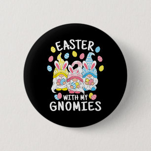 Osterfeier mit meinen Gnomen Gnome Bunn glückliche Button