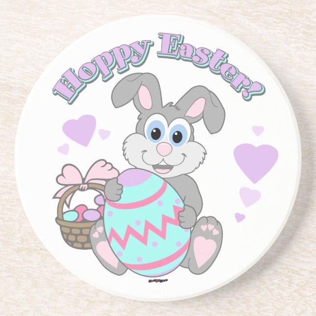 Osterfeier! Osterhase Untersetzer (Vorne)