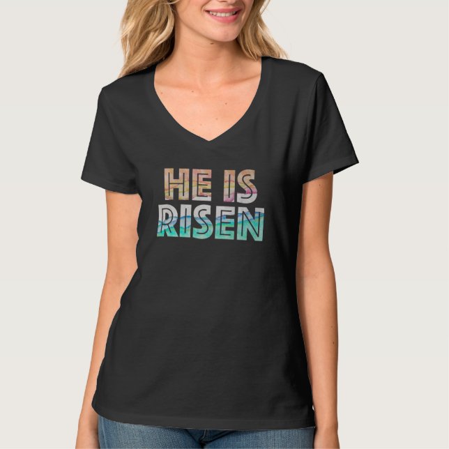 Osterfeiertag - Er ist Risen T-Shirt (Vorderseite)