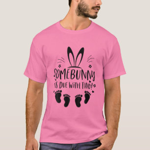 Osterfeiertag Zwillingsschwangerschaft Ankündigung T-Shirt