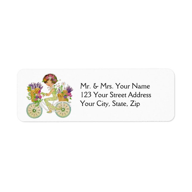 Osterferien Blume Fahrrad mit Labrador Welpen (Vorne)