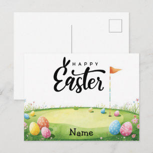 Osterferien für Golfer Feiertagspostkarte