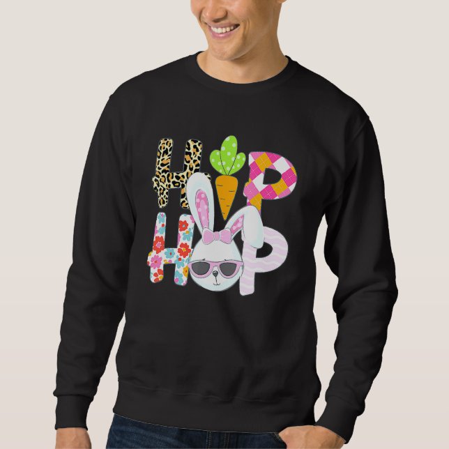 Osterfest für Mädchen Kleinkinder Leopard-Bu Sweatshirt (Vorderseite)
