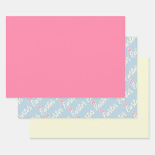 Osterfest in Pastellfarben Geschenkpapier Set