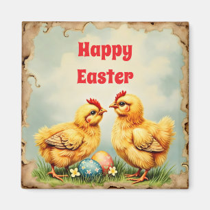 Osterfest Vintag 2 Litcken Hühnerreise Sammlung Magnet