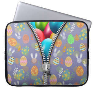 Osterfestplatte - farbenfrohe Eiergestaltung Laptopschutzhülle