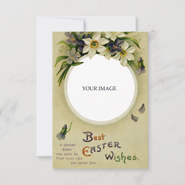 Osterflora Beste Wünsche Vintag Viktorianisch (Vorderseite)